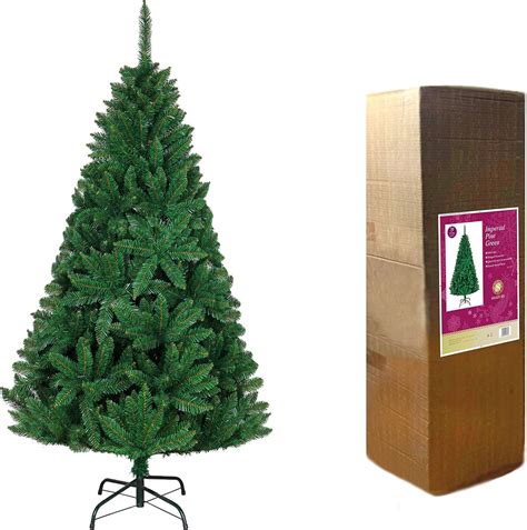 Shatchi Bushy Imperial Pine Artificial Deluxe Christmas Tree Hinged Branches Pencil