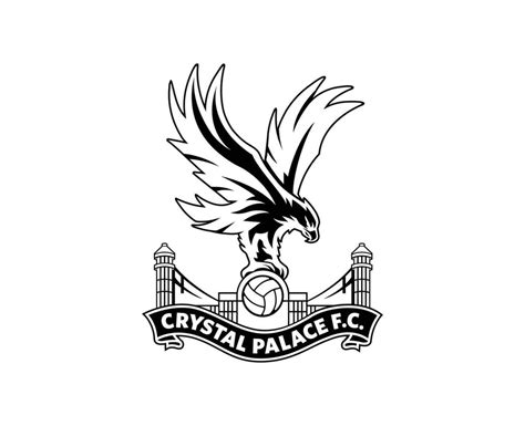 Crystal Palace Club Logo Black And White Symbol Premier League Football