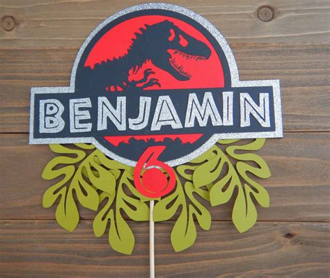 Personalized Jurassic Cake Topper Jurassic Park Party Etsy Jurassic Park Birthday Birthday