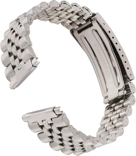 Mm Kreisler Rolex Type Center Clasp Metal Watch Band Stainless