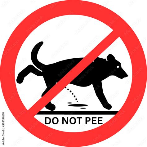 No Dogs Allowed No Dog Peeing Vector No Dog Pee Sign Logo Stock