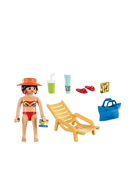 Playmobil Urlauberin Mit Liegestuhl Keine Farbe