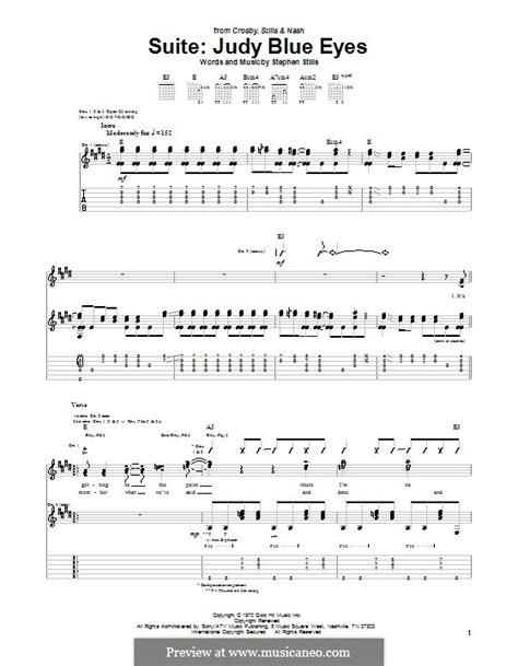 Judy Blue Eyes Suite By S Stills Sheet Music On Musicaneo