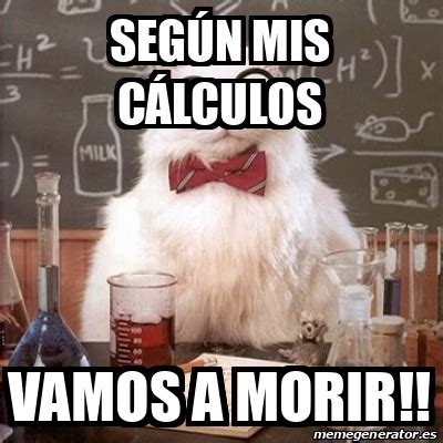 Meme Chemistry Cat SEGÚN mis CÁLCULOS vamos a morIR 31705059