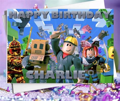 Roblox Personalised Birthday Card Multiple Designs Available A Any