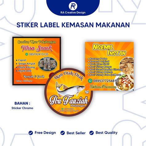 Jual Stiker Label Makanan Free Design Shopee Indonesia