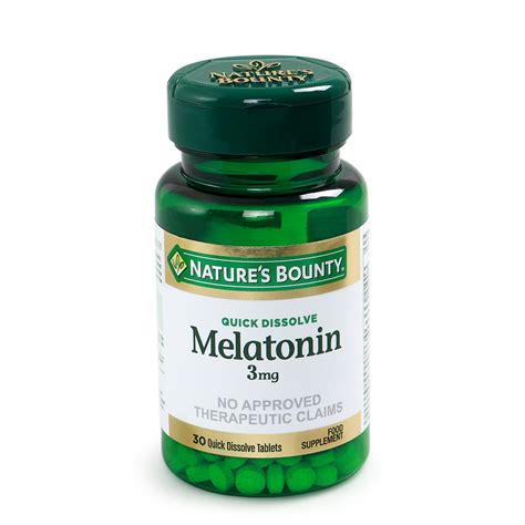 Nature S Bounty Melatonin Food Supplement Mg X Quick Dissolve