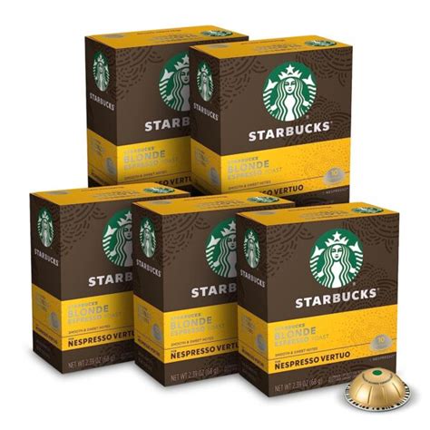 Starbucks By Nespresso Blonde Roast Espresso Count Single Serve Capsules Compatible With