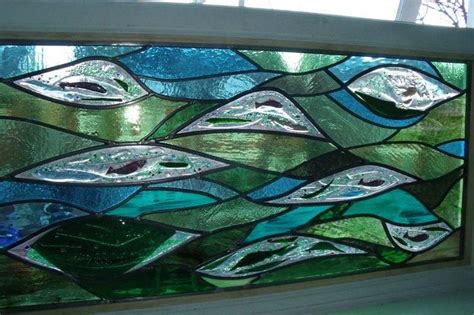 Fish Window (Abstract Glass Fish Shoal Window Panels) - ArtParkS