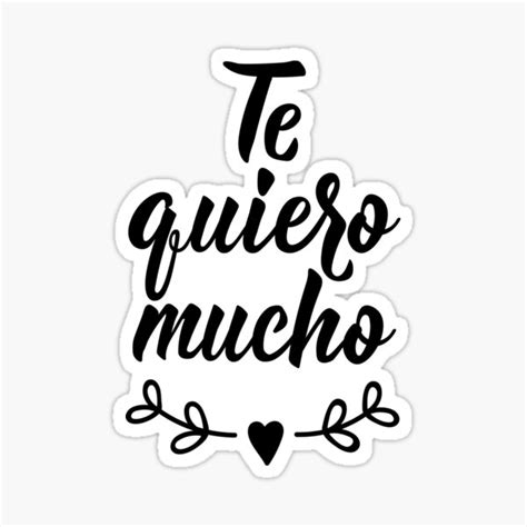 Pegatina Te Quiero Mucho En Español Letras Te Quiero Mucho De