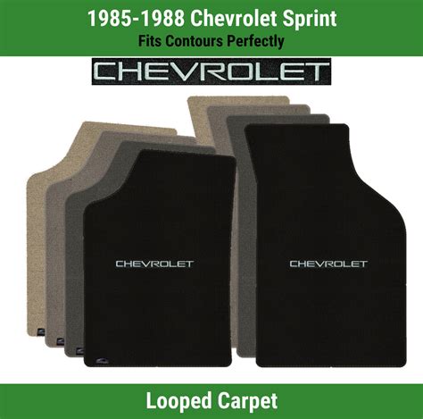 Lloyd Classic Loop Front Mats For 85 88 Chevy Sprint W Chevy Silver On