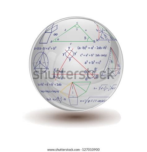 Crystal Ball Mathematical Formulas Stock Vector Royalty Free