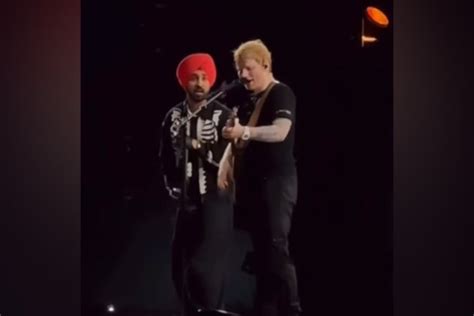 Ed Sheeran Shares Stage With Diljit Dosanjh At Mumbai Concert Fans Go