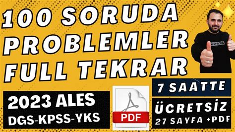 Soruda T M Problemler Full Tekrar Pdf Ales Problemler