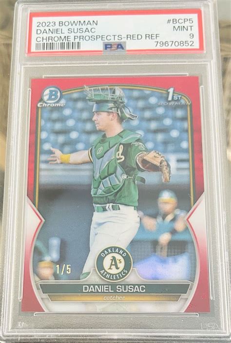 2023 Bowman Chrome 1st Daniel Susac Red 1 5 BCP 5 Graded PSA 9 EBay