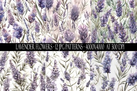 Lavender Flower Pattern Graphic by Digital Paper Packs · Creative Fabrica