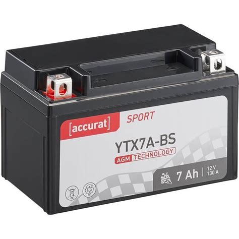 Batterie Moto YTX7A BS 7Ah AGM Cdiscount Auto