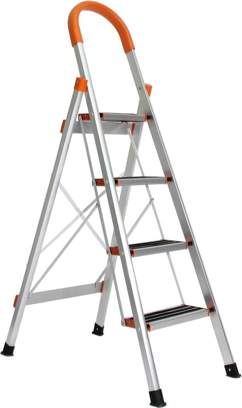 Sogesfurniture 4 Step Ladder Folding Stepladder Aluminum Step Ladder