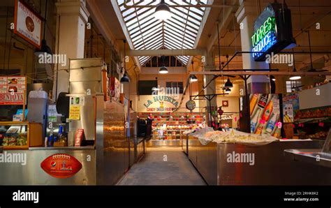 Los Angeles, California: Grand Central Market located in downtown Los ...