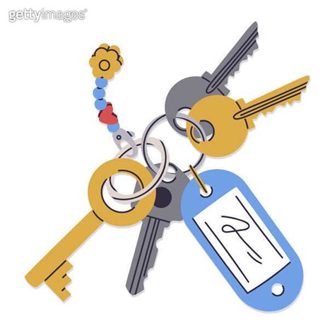 Door Keys Real Estate Property Entrance Keys Modern Key Bunch With