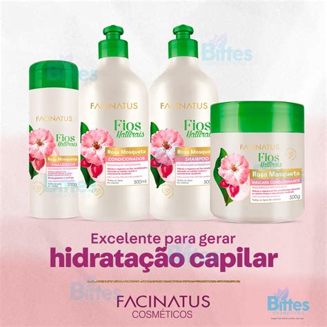 Kit Rosa Mosqueta Facinatus Cosm Ticos Fios Naturais Bittes Cosmeticos