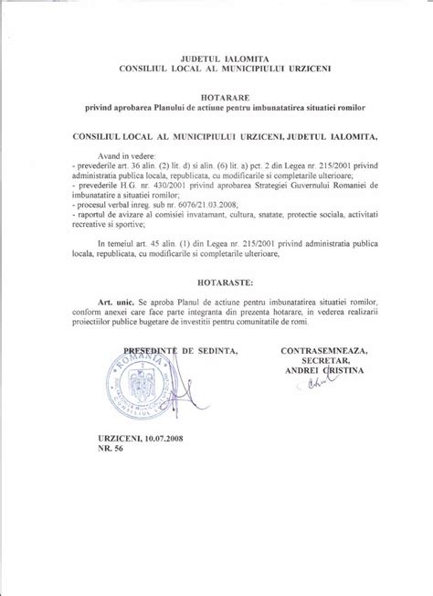 Pdf Primaria Urziceni Roprimaria Urziceni Ro Files Hotarare