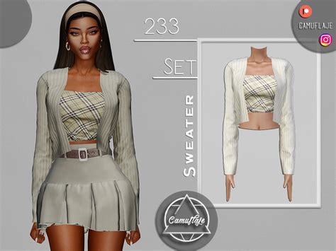 The Sims Resource SET 233 Cardigan Top