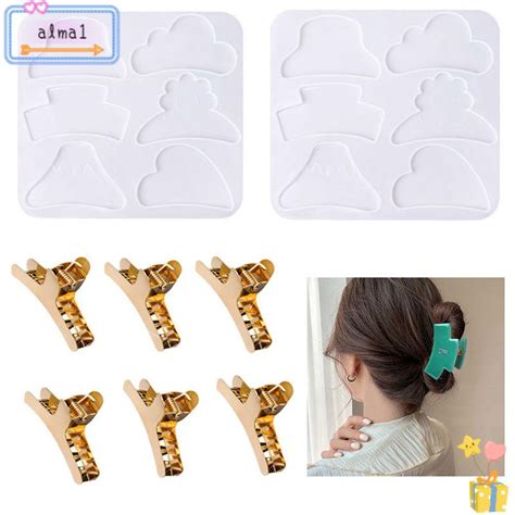 Alma Diy Silicone Mold Jewelry Claw Clip Mould Hairpin Grasping Clip Uv