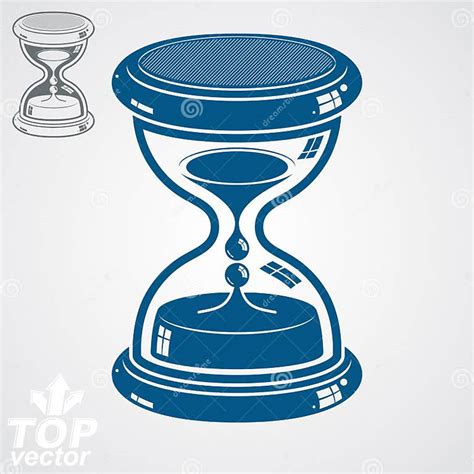 Eps8 High Quality Dimensional Vector Sand Glass Stock Vector Illustration Of Object Minute