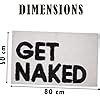 PaMeer Get Naked Microfiber Non Slip Bath Mat Quick Dry Extra Large