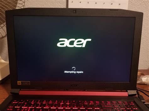 Acer Nitro 5 Fails To Boot Up Tried Restarting 2 3 Times To Open