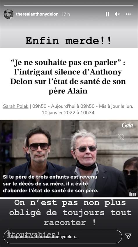 Anthony Delon Pousse Un Coup De Gueule Face Aux Rumeurs Concernant La