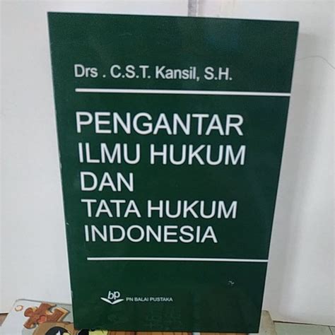 Jual Buku Pengantar Ilmu Hukum Dan Tata Hukum Indonesia Kansil Shopee