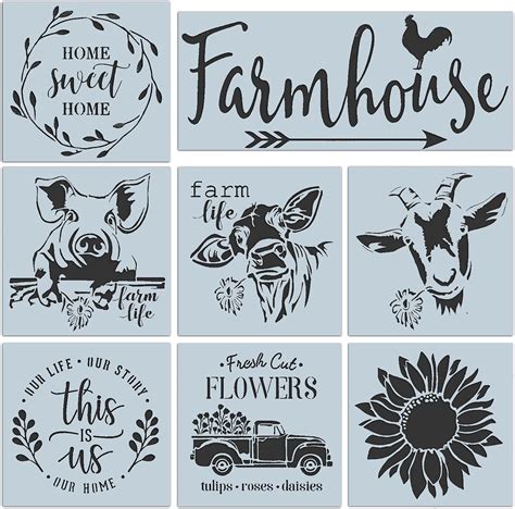 Amazon Flower Market Stencil For Crafts Spring Farmhouse Stencils