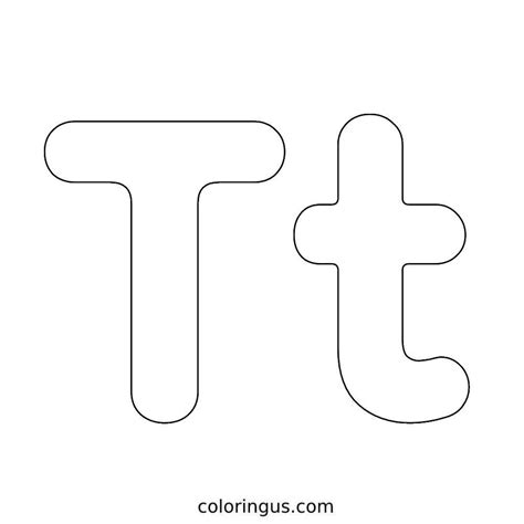 Letter T Coloring Pages Free Printable Pdf