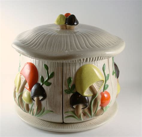 Unique Divided Mushroom Canister Set Set Of Four 4