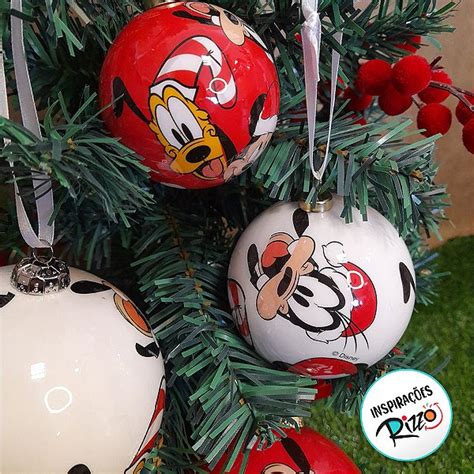 Bola De Natal Disney Original Mickey Pluto E Pateta 8cm 4