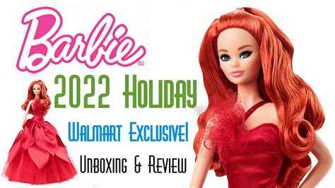 BARBIE SIGNATURE 2022 HOLIDAY DOLL RED HAIR WALMART EXCLUSIVE ECW