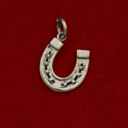 Sterling Silver Horseshoe Charm - HorseJewelry.com