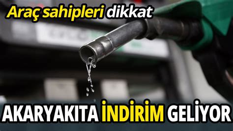 Araç sahipleri dikkat Akaryakıta indirim geliyor