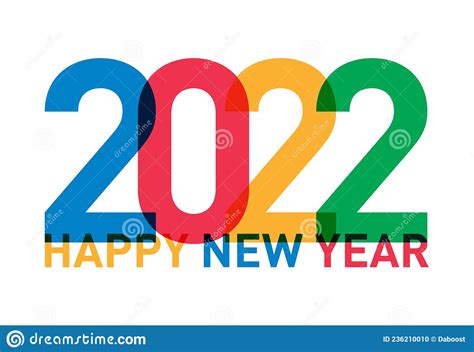 Happy New Year Colorful Card From The World Stock Illustration