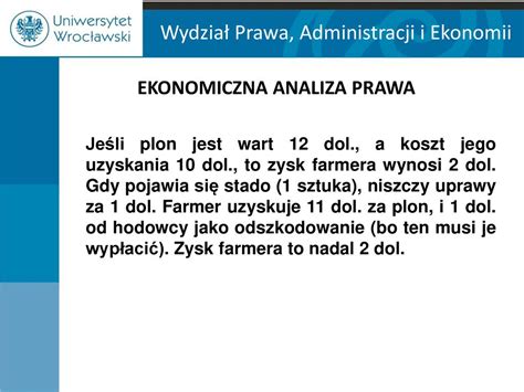 EKONOMICZNA ANALIZA PRAWA Ppt Pobierz