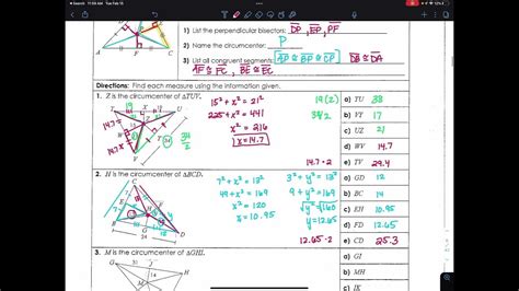 Circumcenter and Incenter notes and examples - YouTube