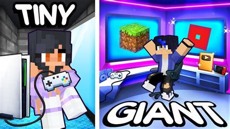 Aphmaus Tiny Vs Eins Giant Gaming Room Building In Minecraft