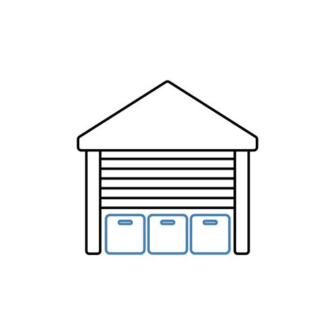 warehouse concept line icon. Simple element illustration. warehouse ...