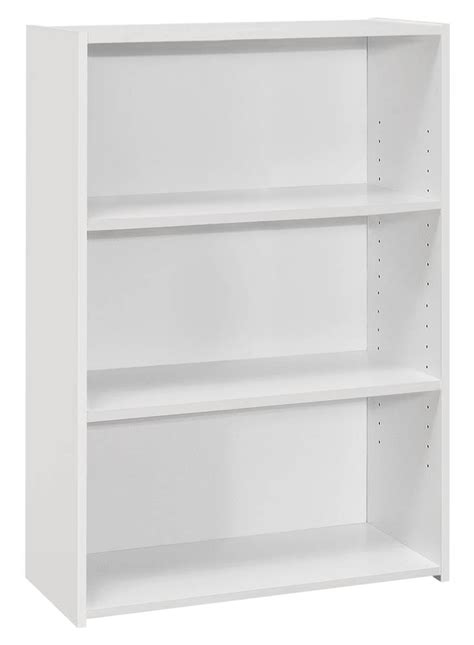 BOOKCASE - 36"H / WHITE WITH 3 SHELVES - Walmart.com