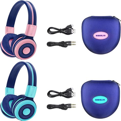 SIMOLIO Casque Supra Auriculaire Bluetooth Sans Fil Pour Enfants Avec