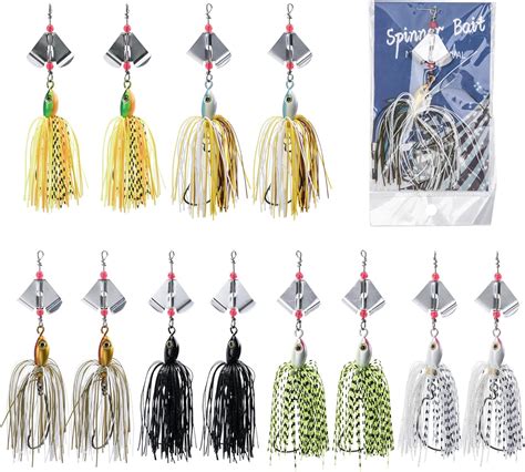 Amazon Goture 12pcs Spinner Baits Lures Kit Topwater Buzzbait