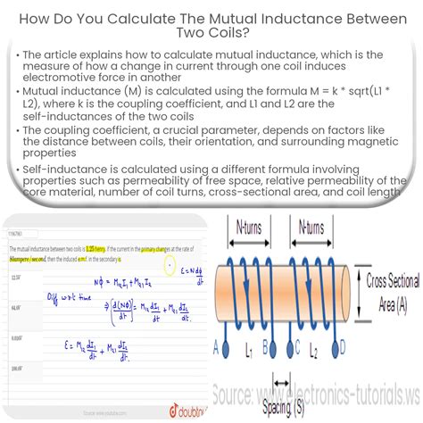 How Do You Calculate The Mutual Inductance Between Two Coils