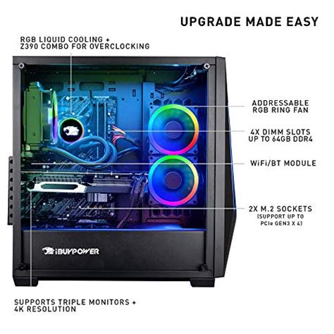 Ibuypower Pro Gaming Pc Computer Desktop Intel I9 9900k 8 Core 3 6 Ghz Geforce Rtx 2070 8gb